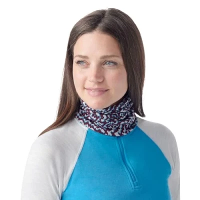 Image of Smartwool Standard Thermal Merino Reversible Neck Gaiter, Purple Iris Retro Line, One Size