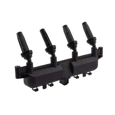 Image of 597072, 597074, 5970A9, 9628158580 Ignition coil HELLA 5DA 193 175 431 4 pin connector 12V incl. spark plug PEUGEOT: 206 Hatchback