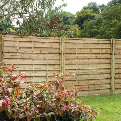 Image of Forest 6&#039; x Europa Plain Pressure Treated Decorative Fence Panel (1.8m 1.8m)