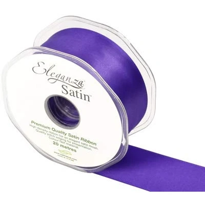 Image of Oaktree Premium Quality Ribbon, Satin, Purple, 11 x 4 cm