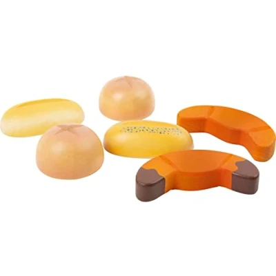 Image of Small Foot 11437 Wooden Baked Goods Set Fresh, Role Accessories Kitchen and Play Store, 6 pcs. Toys, Multicolored