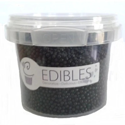 Image of Purple Cupcakes 100&#039;s and 1000&#039;s (Non Pareils) BLACK Cake Cupcake Sprinkles for Birthdays, Weddings all occassions