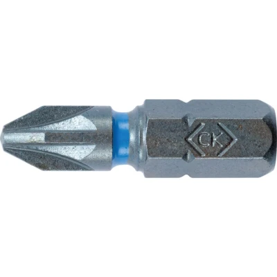 Image of C.K Blue Steel Impact Screwdriver Bit 25mm PZ2 Box of 15