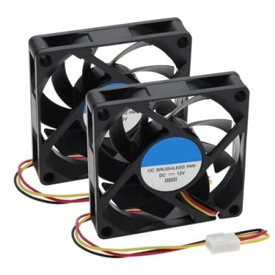 Image of the Lord of Tools 2pcs 12V 7015 Case Fan Computer CPU 3pin PC Cooler 2200 RPM Brushless Cooling for Ventilation Exhaust Replacement DIY 70 x 15mm