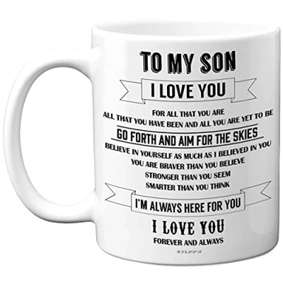 Image of Son Mugs to My Inspirational I Love You Mug, Gifts from Mum, Birthday Gifts, Gift Dad, for Sons, Christmas Idea, 11oz Ceramic Dishwasher Microwave Safe Mug