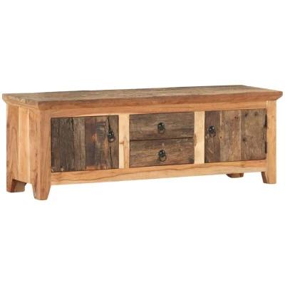 Image of vidaXL TV Cabinet 120x30x40 cm Solid Acacia Wood and Reclaimed