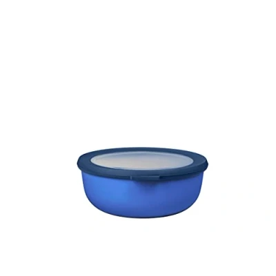 Image of Mepal Multi Bowl Cirqula Round Food Storage Container with Lid Suitable as Airtight Box for The Fridge &amp; Freezer, Microwave Servable Dish 1250 ml Vivid Blue