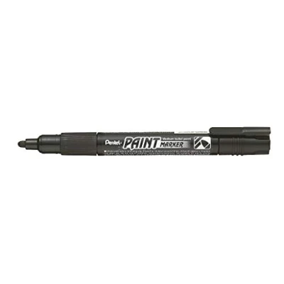 Image of Pentel 4.0mm Bullet Point Paint Marker with Cellulose Based Permanent Vivid Colours Black