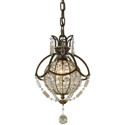 Image of Bellini 1 Light Ceiling Pendant British Bronze, Oxidized E14