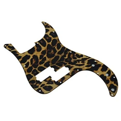 Image of KAISH 13 Hole 3D Printed Plastic P Bass Pickguard Scratch Plate PB Pick Guard for USA/Mexico Precision Leopard Stripe