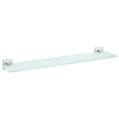Image of tesa EXXCLUSIV Glass Shelf Self Adhesive Frosted for Bathroom Utensils Waterproof, incl. Power.Kit Solution 50mm x 600mm 118mm