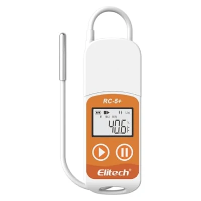 Image of Elitech RC 5+TE USB Temperature Data Logger Reusable Recorder 32000 Points High Accuracy Extra External Sensor PDF &amp; CSV Export