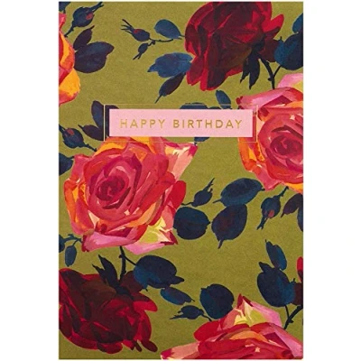 Image of Hallmark Floral Happy Birthday Greetings Card
