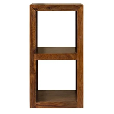 Image of Cube Indian Rosewood Small Display Unit/Solid Sheesham Bookcase/Modern Living Room Furniture