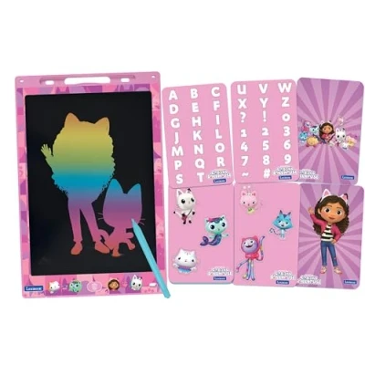 Image of Lexibook CRT10GDH, Spider Man, Magic Slate, Artistic and creative toy for girls boys, Multicoloured drawings, 28 cm screen, Includes 1 stylus 6 stencils, Pink, One size