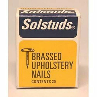 Image of Shaw Upholstery Solstuds Brass 10mm, White