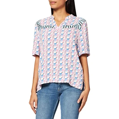 Image of Desires Women&#039;s Divya Blouse 0023P Seedpearl Cream Pr S