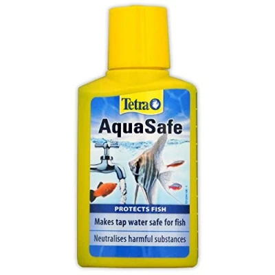 Image of Tetra AquaSafe for Natural and Fish Friendly, Neutralizes the Harmful Substances of Tap Water 100ml Bottle