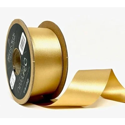 Image of Berisfords 35mm 678 Honey Gold NewLife Satin Ribbon 100% Recycled 20m Reel