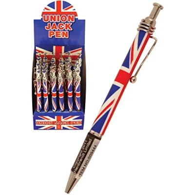 Image of Quickdraw 36 x Union Jack Pens Bulk Pack Ballpoint Pen British Coronation Souvenir Gift