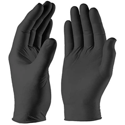 Image of Black medical grade Nitrile Gloves Strong, Multi Purpose, Powder Free Simply Sanitize Medium BNG006 100PK