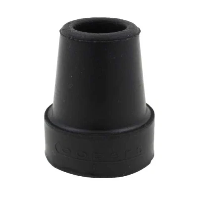 Image of 4x Genuine Coopers 19mm 3/4&quot; Black Rubber Ferrules For Walking Sticks