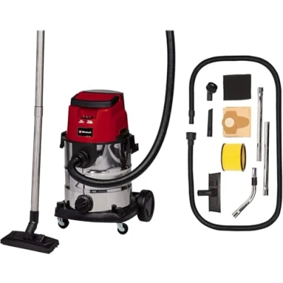 Image of Einhell Power X Change 25L Cordless Wet and Dry Vacuum Cleaner 36V, Heavy Duty Stainless Steel Tank, 2.5M Hose, Blow Function TC VC 36/25 Li S (Batteries Not Included)