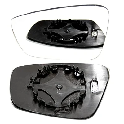 Image of Clip on Heated Base Convex Wing Mirror Glass fits Skoda Fabia 2015 to 2022 Left Passenger Side