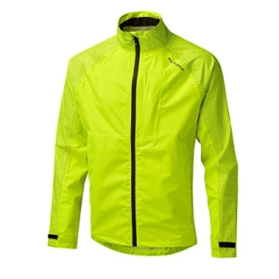 Image of Altura Night Vision Storm Mens Waterproof Cycling Jacket Yellow/Reflective, Large/Water Wet Weather Rain Resistant Coat Hi Viz High Visibility Mountain Road Commute Bike Ride Cycle Wear
