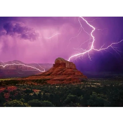 Image of Ravensburger 12000779 Pink Thunder 500 pieces jigsaw Puzzle for adults and kids age 12 years up, nature puzzle, landscape
