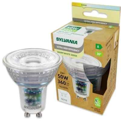 Image of Sylvania reflector LED bulb GU10 2.2W 3000K 350lm