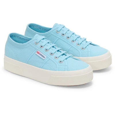 Image of Superga 2740 Platform Trainers Crystal Azul Size 37 Female