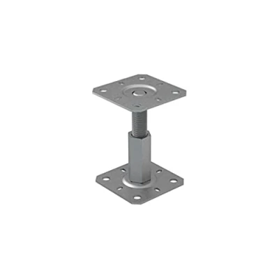 Image of Galvanised 100 150mm Height Adjustable Elevated Post Base Support (100 x 130mm)
