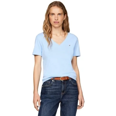 Image of Tommy Hilfiger NEW SLIM CODY Basic Tshirt, Women&#039;s, Size: XS, Vessel blue
