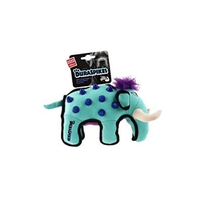 Image of GiGwi Duraspikes Extra Durable Dog Toy Light Blue Elephant Interactive Chew for Tough Chewers