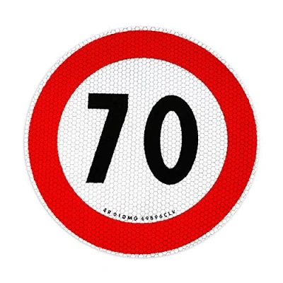 Image of Quattroerre Sticker Speed Limit 70 km/h EU, Approved