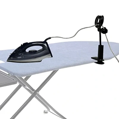 Image of Pmsanzay Flexible Iron Cord Minder, Universal Holder for Ironing Board Adjustable Steam Keeps Out of The Way No Irons,
