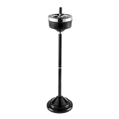 Image of Outdoor Standing Ashtray Smokeless Scalability Floor Ash Tray with Lid Cigarettes Ashtrays Stainless Steel Windproof Rainproof Holder for Outside Patio Home Office