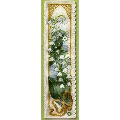 Image of Textile Heritage Collection Cross Stitch Bookmark Kit Lily of the Valley