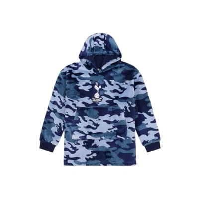 Image of Tottenham Hotspur Football Club Boys Camouflage Fully Lined Luxury Fleece Hoodie, Oversized Spurs Blanket Hoody