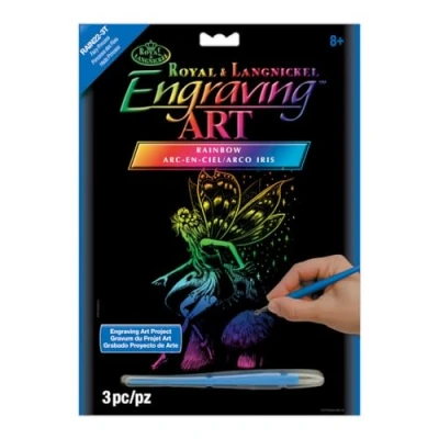 Image of Royal &amp; Langnickel 8 x 10 inch Fairy Princess Pre Printed Foil Set Rainbow