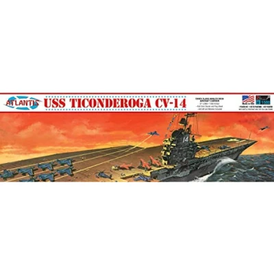 Image of ATLANTIS R611 1/500, CV 14 Model Kit 1:500 USS Ticonderoga CV14 Angled Deck Carrier, Multicoloured, Mittel