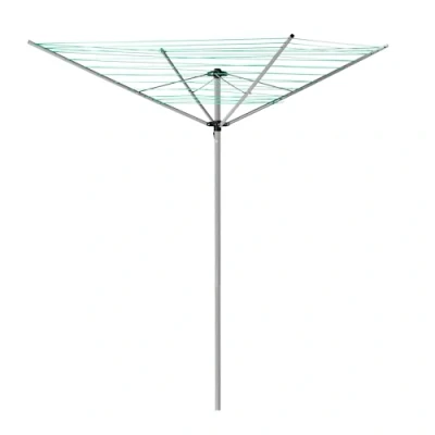 Image of KCT 4 Arm Outdoor Rotary Washing Line Clothes Airer with Protective Cover 50m Drying Area