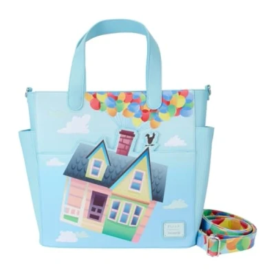Image of Loungefly Tote Bags Pixar Up 15th Anniversary Convertible Bag Blue
