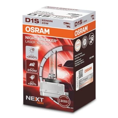 Image of OSRAM XENARC NIGHT BREAKER LASER D1S, Next Generation, 200% more brightness, HID xenon bulb, 66140XNN, folding box (1 lamp)