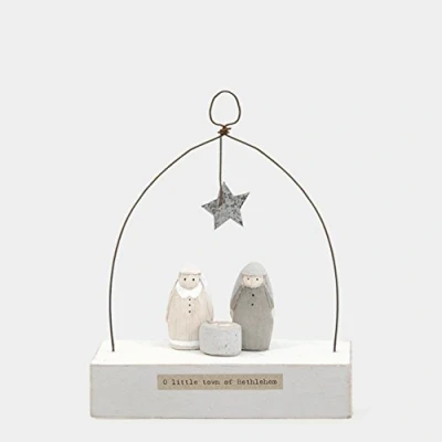 Image of ‘O Little Town’ Nativity Wooden Scene