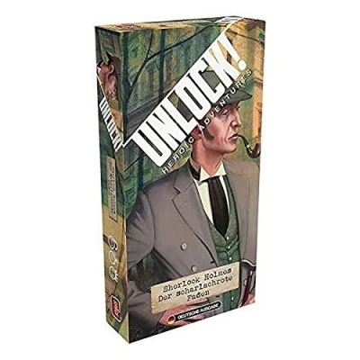 Image of Space Cowboys, Unlock! Sherlock Holmes: The Scarlet Thread, Family Game, Puzzle 1 6 Players, From 10+ Years, 60+ Minutes, German