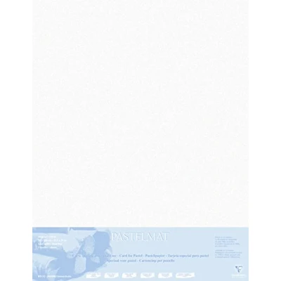 Image of Clairefontaine Ref 396010C Pastelmat Mounted Board (5 Sheets) 1800 Microns 70 x 100cm White Colour Specially Formulated For Use With Pastels