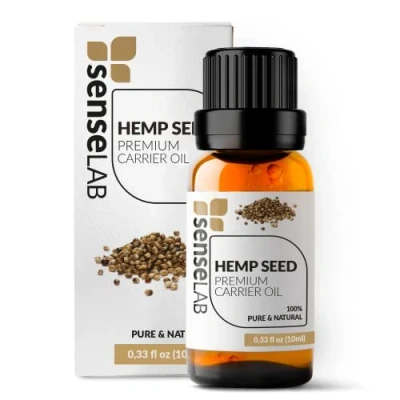 Image of SenseLAB Hemp Seed Oil 100% Pure Extract Cold Pressed Seeds Organic Carrier Moisturizing Skin Care and Hair for Dogs (30 ml)