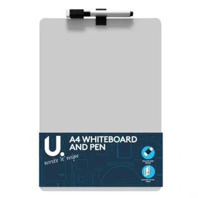 Image of U. Magnetic Write &amp; Wipe A4 Whiteboard Pen Size